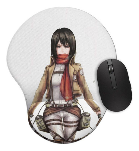 Mouse Pad Ergonômico Attack On Titan Mikasa Mod3