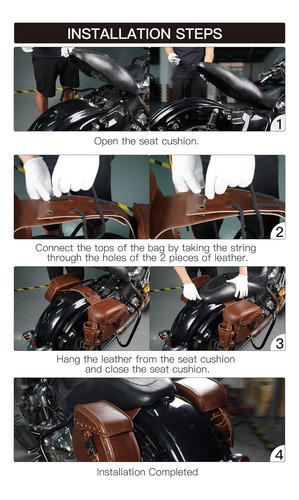 Alforjas Para Moto Nicecnc, Color Marron, 2 Unidades