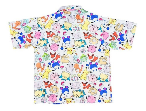 Camisa Manga Corta Collage Pikachu Pokemon Talla Xl 