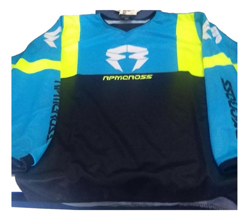 Conjunto Rpmcross Mix Kids Celeste Talle 12  -bmmotopartes