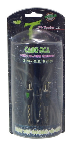 Cabo Rca 3 Metros Technoise Series 500 Blindado 6mm - Níquel