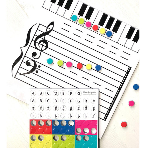 Pizarra Blanca Magnética Para Escribir Símbolos Musicales,