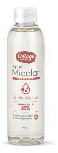 Agua Micelar Desmaquillante Facial Ojos Rostro 200cc Collage