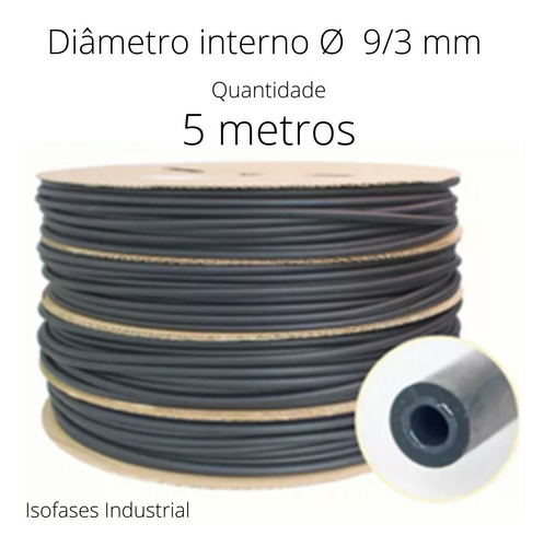 Tubo Termo Contrátil 9mm Com Cola Interna X 5 Metros C/ Nf