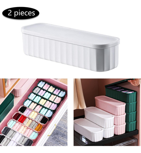 Estuche De Almacenamiento Multiusos De 2 Piezas Con Tapa