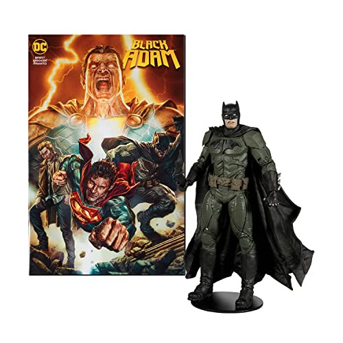 Figura De 7  Con Cómic - Black Adam Wave 1 - Batman