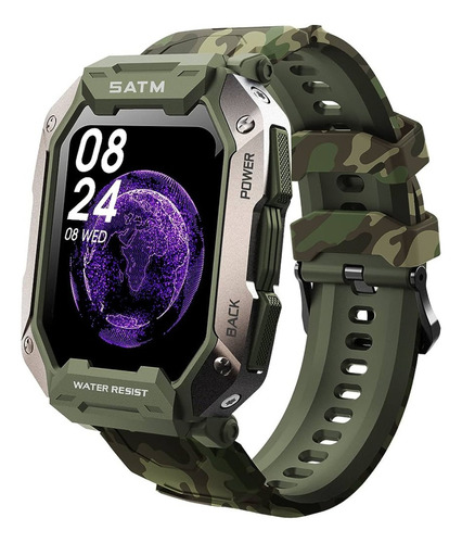 Smartwatch Relógio Inteligente C20 Certificação Militar 5atm Caixa Verde