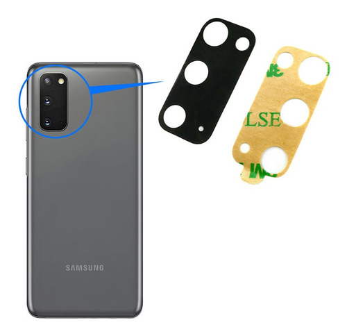 Vidrio Glass Camara Para Samsung S20 + Adhesivo