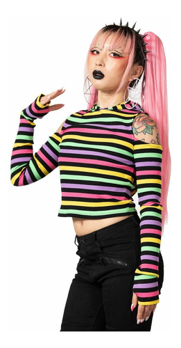 Blusa Top C Gorro Colores Killstar Demonia Restyle Hot Topic