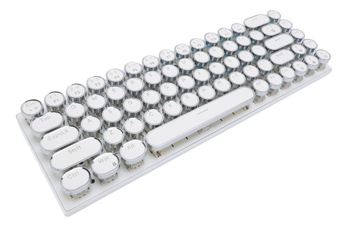 Teclado Mecánico Con Cable, Retroiluminado Rgb, Azul, Redond