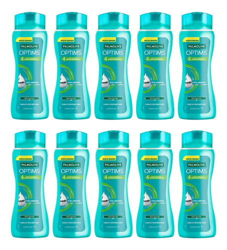 Shampoo Palmolive Optims Acondicionamiento 1 L - 10 Pzas