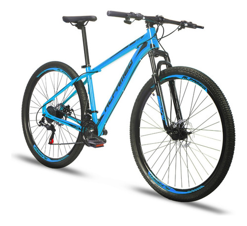 Bicicleta Aro 29 Alfameq Atx 24v Freio A Disco Hidráulico Cor Azul/preto Tamanho Do Quadro 21