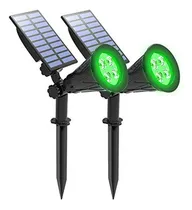 Comprar Luces Solares Verdes T-sunus 2 Pack, Ip65 Impermeable 4 Led 
