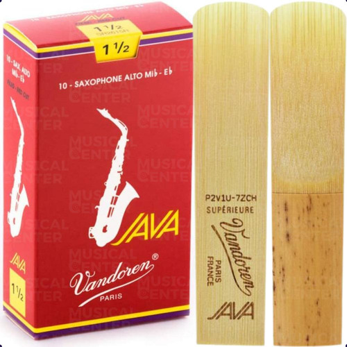 Palheta Java Red Cut N.1,5 P/sax Alto 1unid Sr2615r Vandoren