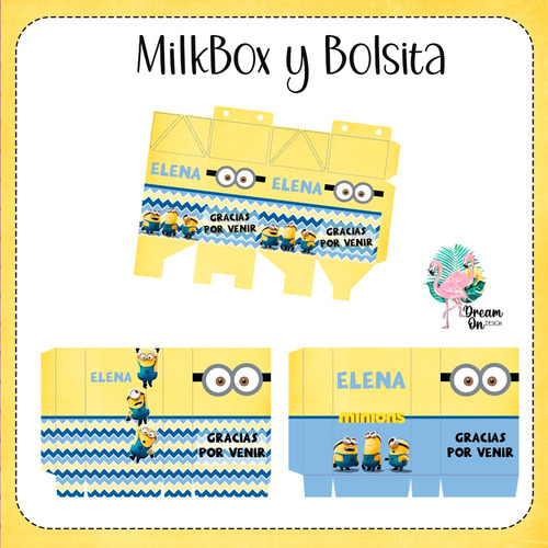 Kit Imprimible Cumpleaños Minions - Texto Editable