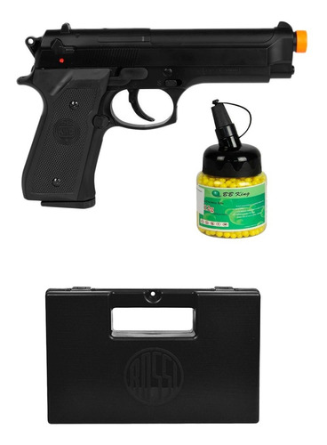 Pistola Airsoft Spring Kwc Beretta M92 + Bbs 0.12g + Maleta