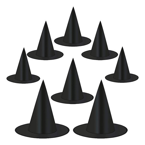 8 Piezas Sombrero Bruja Halloween Accesorio Disfraz Bruja Pa