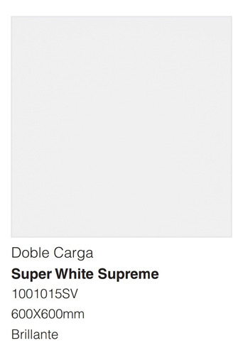 Ov Porcelanato Chino Super White Blanco Brillo Rect 60x60 