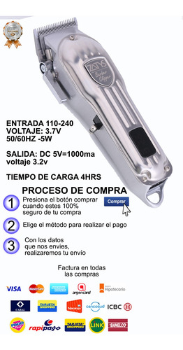 Afeitadora Electrica Hombre Inalambrica Recargable