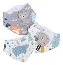 Comprar Babero Bandana Animales Blanco 0 A 3 Meses 3 A 6 Meses Hasta 18 Meses