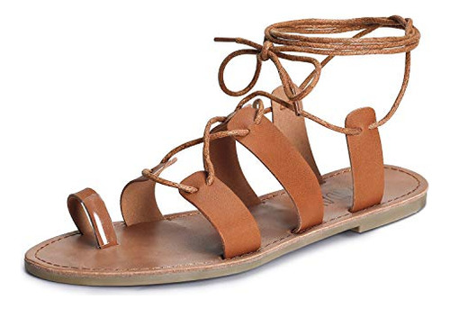 Sandalup Tie Up Flat Gladiator Sandalias B B07s1lh86g_210324