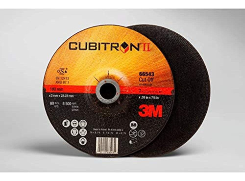 3m Cubitron Ii - Disco Cortante T1 Grano De Ceramica Diame