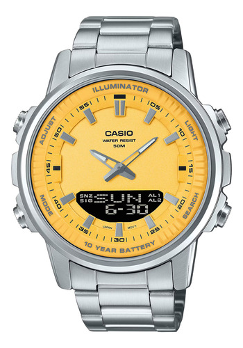 Reloj Casio Amw-880d-9a Acero Hombre Plateado