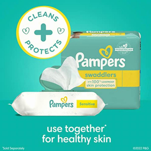 Pampers Baby Wipes Sensitive 6x Pop-top Packs, 336 Count