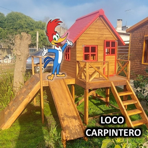 Imagen 3 de 8 de Casita Alta De Madera Infantil Día Del Niño Navidad Reyes 1