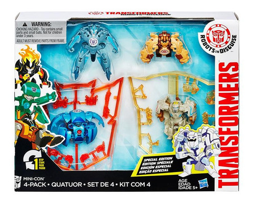 Figura Transformers Robot In Disguise Mini Con 4 Pack Hasbro
