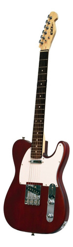 Guitarra eléctrica Newen tl newen de lenga roja laca poliuretánica con diapasón de palo de rosa