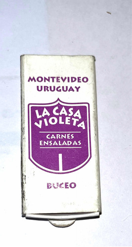 Caja Fósforos Antigua De Colección Casa Violeta Montevideo