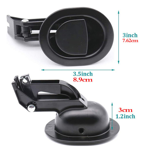 4 Tirador Negro Resistente Para Sofá Reclinable, Se Adapta