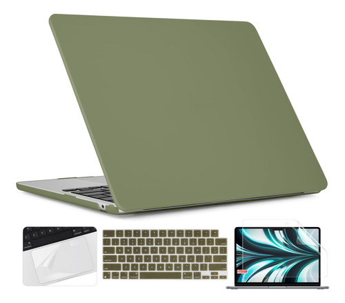 Funda Twolskoo Para Macbook Air 13 M2 + C/teclado Green