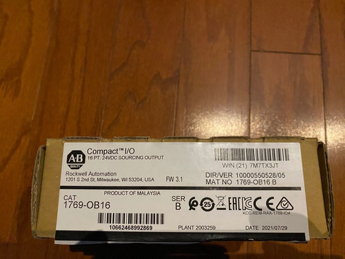 Allen Bradley Tarjeta De 16 Salidas 1769-ob16 Nuevo En Caja