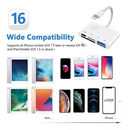  Lector de tarjetas USB C a SD/Micro SD, adaptador de tarjeta de  memoria USB-C 4 en 1 a cámara con puerto de carga para iPhone 15/iPad Pro,  adaptador USB 3.0 hembra