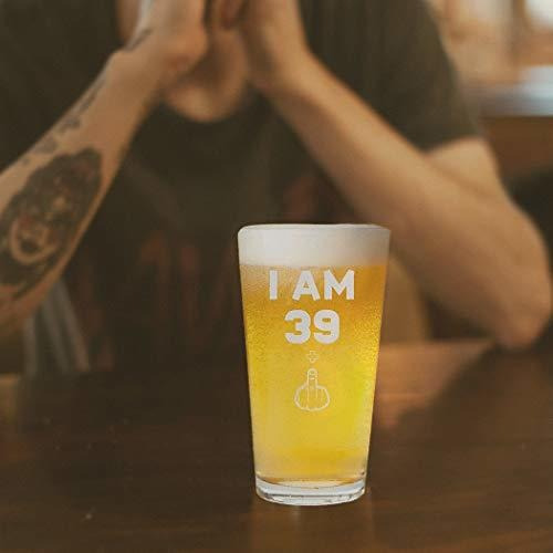 Veracco Tengo 39 + 1 Dedo Medio 40 Años Vaso De Cerveza Pint