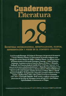 Cuadernos De Literatura 28 Escrituras Neogranadinas Espiritu