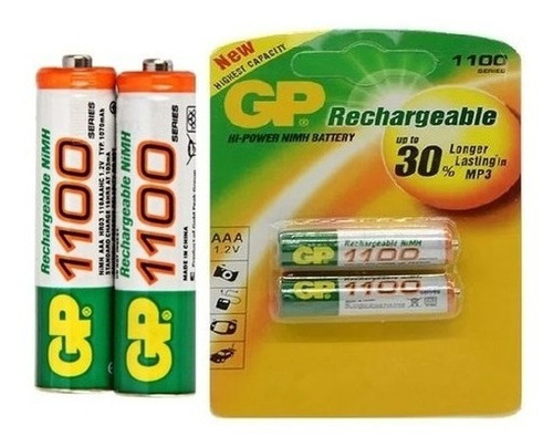 Bateria Pilas Gp Aaa Recargables  Serie 1100 