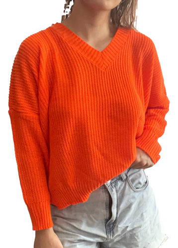 Sweater Cuello En V Varios Colores