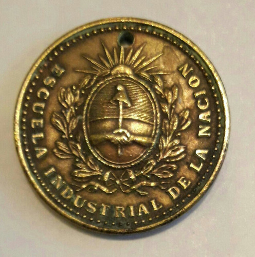 Antigua Medalla 1810 1905 Escuela Industrial De La Nacion