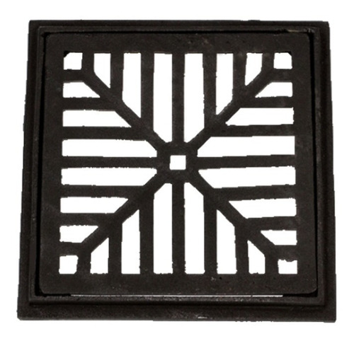 Imagem 1 de 1 de Ralo Com Caixilho De Ferro Fundido Captação Esgoto 10x10cm