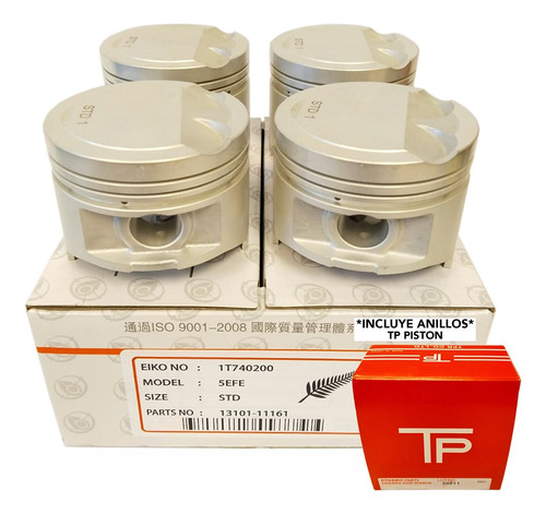 Set Piston Motor Toyota Tercel 1.5 5efe 95-98 74mm Std