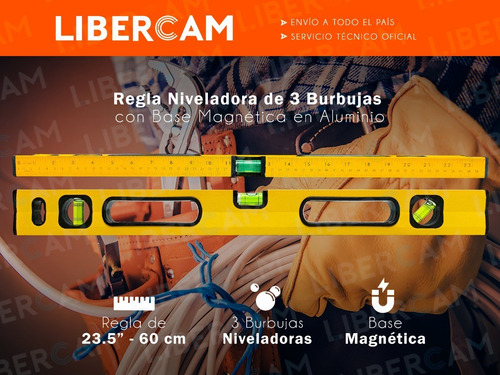 Imagen 3 de 10 de Nivel De Burbuja Nivel De Mano 3 Burbujas Tubular Regla
