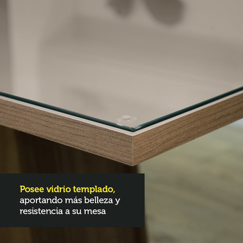 Juego De Comedor Madesa Aryeli Con 4 Sillas Imperial Marrón/crema/imperial Liso