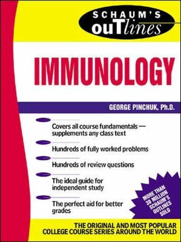 Schaums Outlines Immunology, De George Pinchuk Ph.d.. Editorial Mcgraw-hill Education, Tapa Blanda En Inglés, 2001
