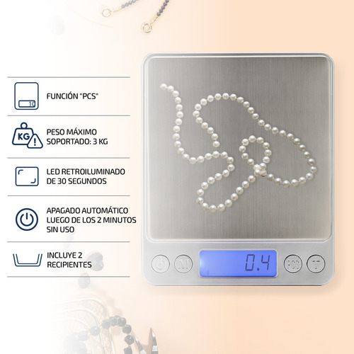 Balanza de cocina digital Femmto CS004-PLATEADO plateado