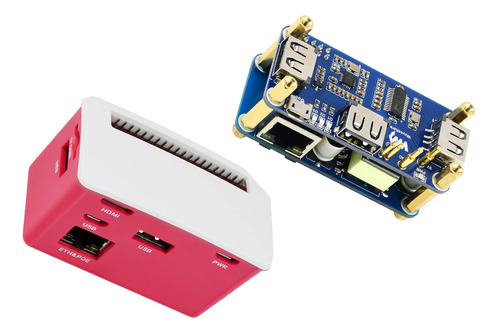 Poe Ethernet Usb Hub Hat Con Caja Abx Para Raspberry Pi Zero