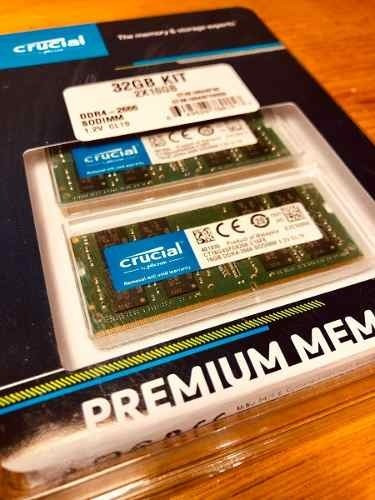 Memoria RAM 32GB 2 Crucial CT2K16G4S266M