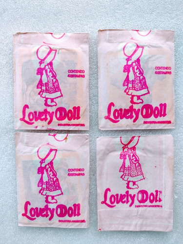 4 Antiguos Paquetes De Figuritas Lovely Doll Cerrados 